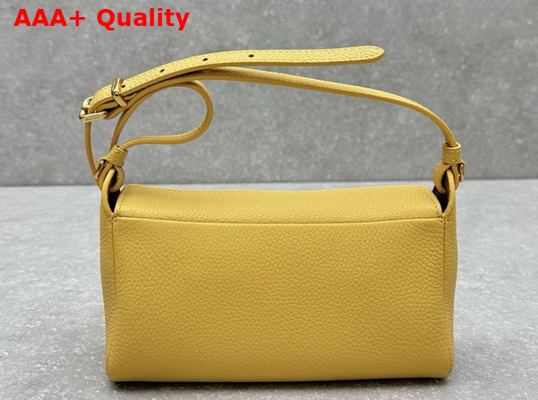 Miu Miu Leather Pouch in Ginista Yellow and Olive Green 5NF462 Replica