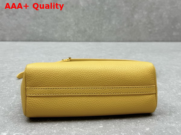 Miu Miu Leather Pouch in Ginista Yellow and Olive Green 5NF462 Replica