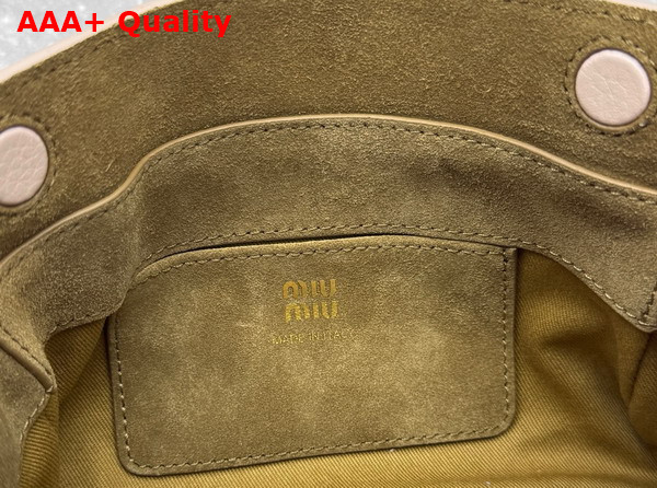 Miu Miu Leather Pouch in Water Lily and Olive Green 5NF462 Replica