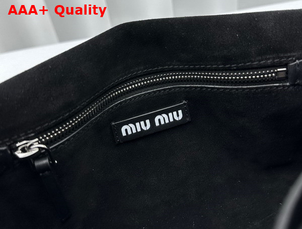 Miu Miu Leather Shoulder Bag in Black Replica