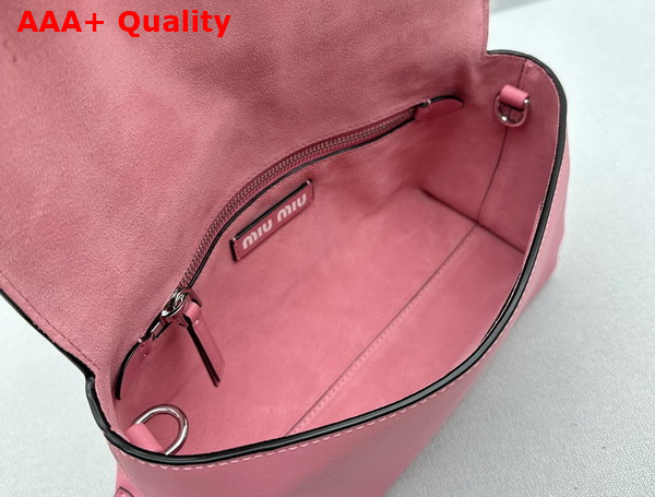 Miu Miu Leather Shoulder Bag in Pink Replica