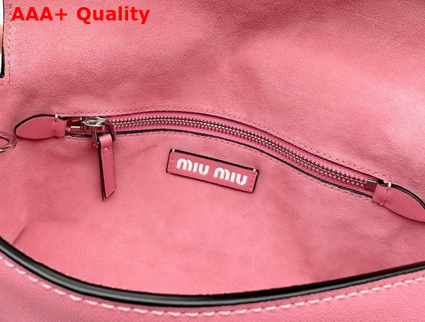 Miu Miu Leather Shoulder Bag in Pink Replica