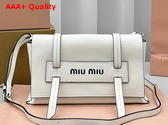 Miu Miu Leather Shoulder Bag in White Replica