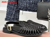 Miu Miu Leather Slingback Loafers in Black 5D607E Replica