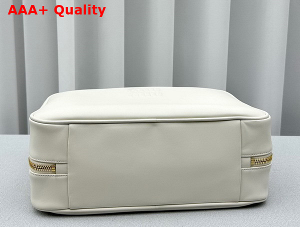 Miu Miu Leather Top Handle Bag in White 5BB117 Replica