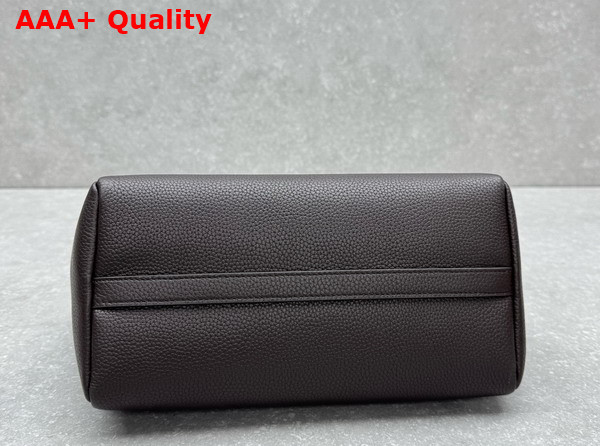 Miu Miu Leather Tote Bag in Dark Brown Grained Leather Replica