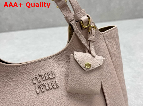 Miu Miu Leather Tote Bag in Water Lily Grained Leather Replica