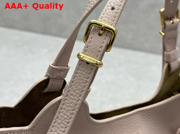 Miu Miu Leather Tote Bag in Water Lily Grained Leather Replica