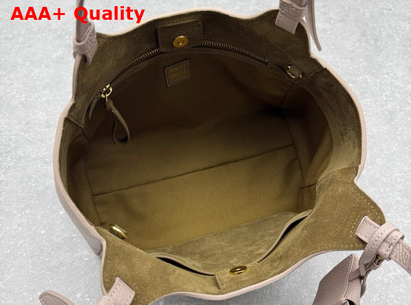 Miu Miu Leather Tote Bag in Water Lily Grained Leather Replica