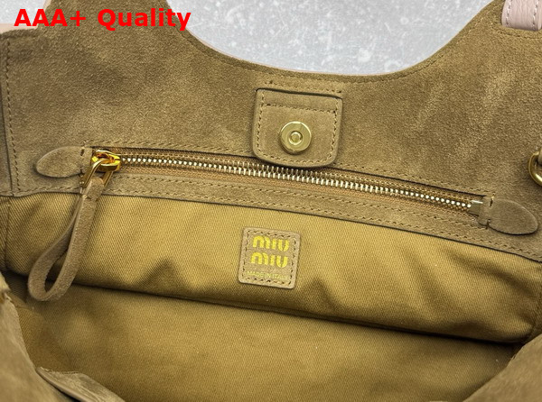 Miu Miu Leather Tote Bag in Water Lily Grained Leather Replica