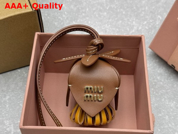 Miu Miu Leather Trick Cognac and Ochre 5TL498 Replica