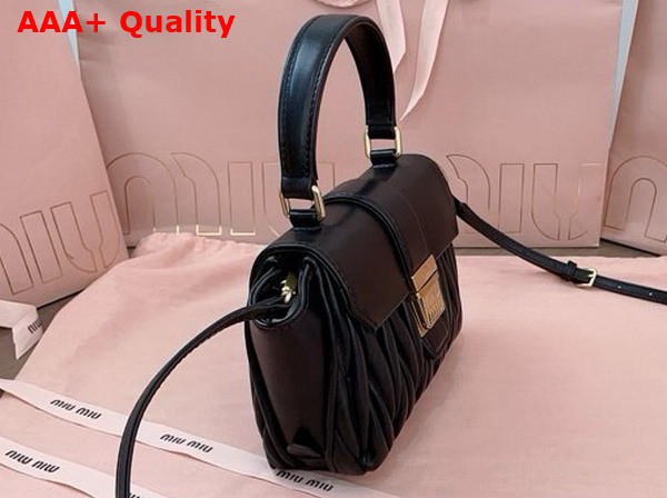 Miu Miu Matelasse Nappa Leather Mini Bag in Black 5BP083 Replica