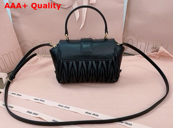Miu Miu Matelasse Nappa Leather Mini Bag in Black 5BP083 Replica