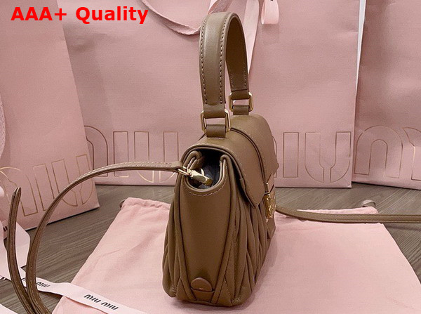 Miu Miu Matelasse Nappa Leather Mini Bag in Caramel 5BP083 Replica