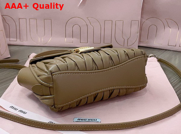 Miu Miu Matelasse Nappa Leather Mini Bag in Caramel 5BP083 Replica