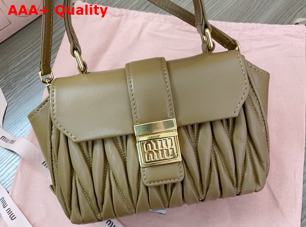 Miu Miu Matelasse Nappa Leather Mini Bag in Caramel 5BP083 Replica