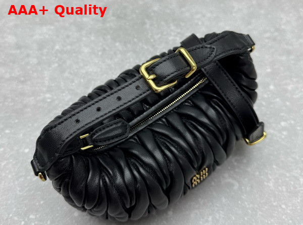 Miu Miu Matelasse Nappa Leather Pouch in Black 5NE026 Replica