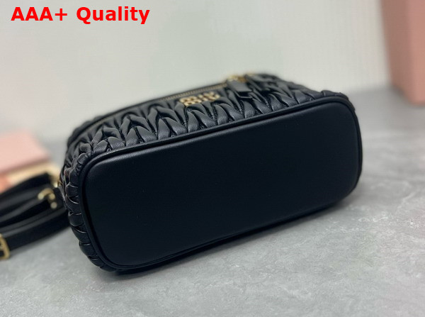 Miu Miu Matelasse Nappa Leather Shoulder Bag in Black 5BH226 Replica