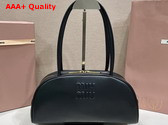 Miu Miu Medium Beau Leather Bag in Black 5BB193 Replica