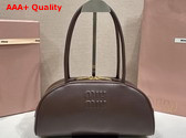 Miu Miu Medium Beau Leather Bag in Briarwood 5BB193 Replica