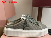 Miu Miu Mesh Sneaker Mules in Green Replica