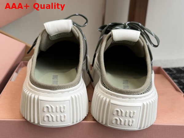 Miu Miu Mesh Sneaker Mules in Green Replica