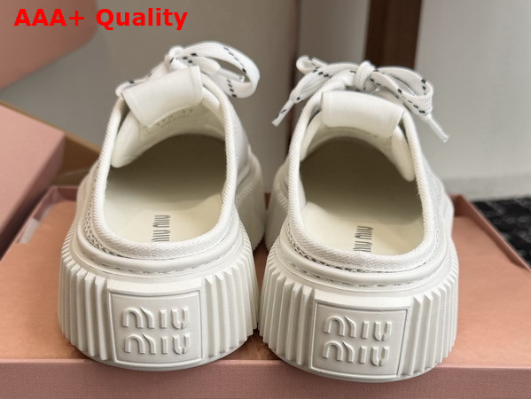 Miu Miu Mesh Sneaker Mules in White Replica