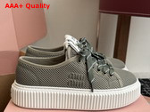 Miu Miu Mesh Sneaker with Logo in Green Replica