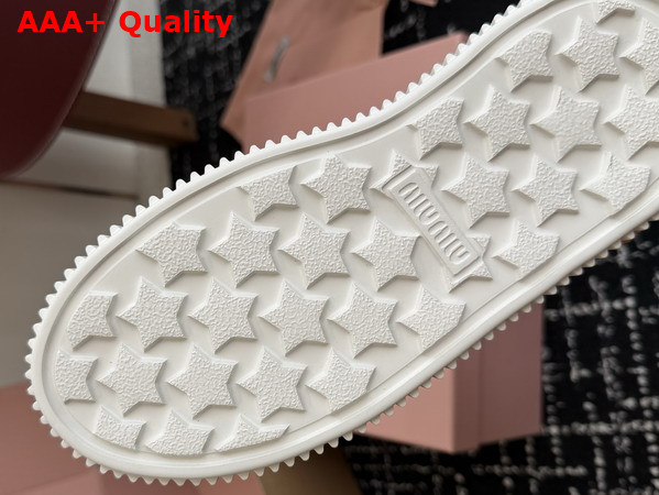 Miu Miu Mesh Sneaker with Logo in White Replica