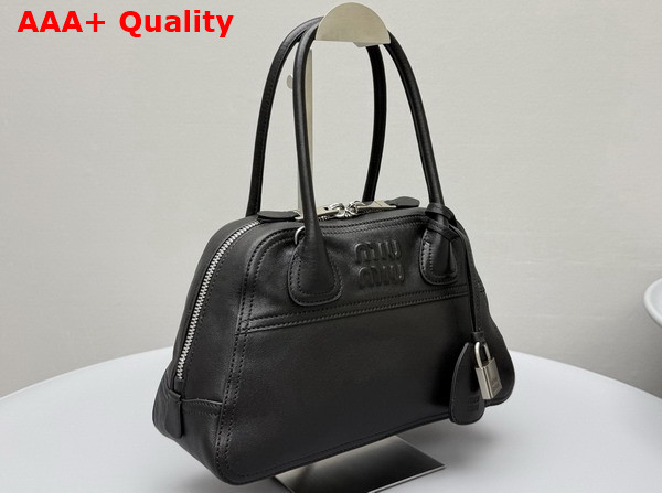 Miu Miu Mini Vivant Nappa Leather Bag in Black 5BB200 Replica