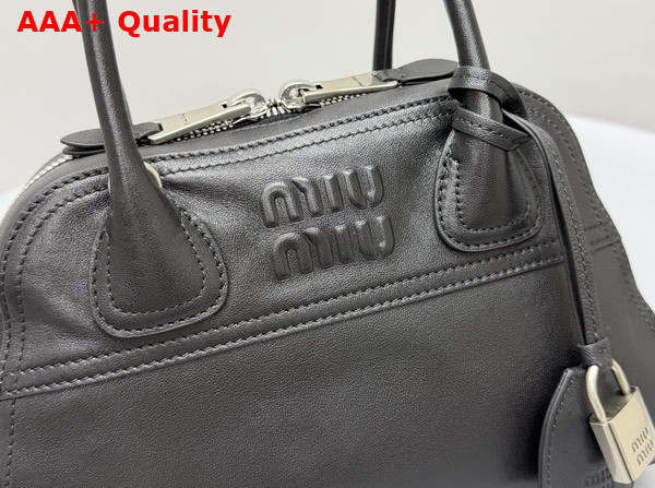 Miu Miu Mini Vivant Nappa Leather Bag in Black 5BB200 Replica