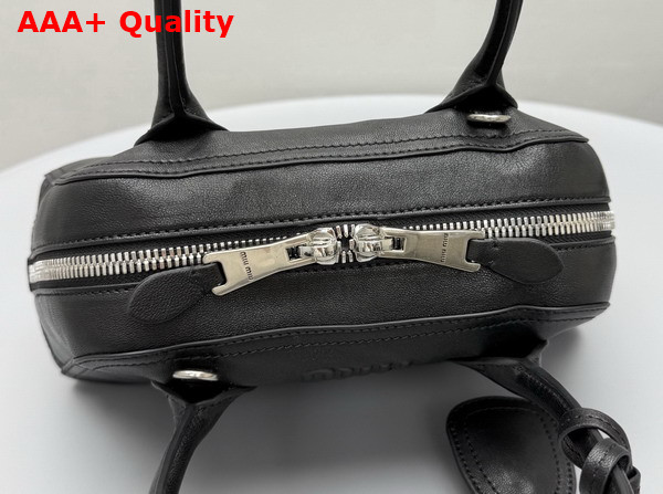 Miu Miu Mini Vivant Nappa Leather Bag in Black 5BB200 Replica