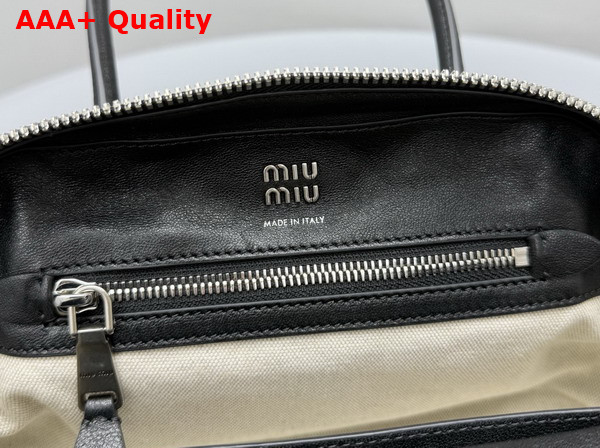 Miu Miu Mini Vivant Nappa Leather Bag in Black 5BB200 Replica