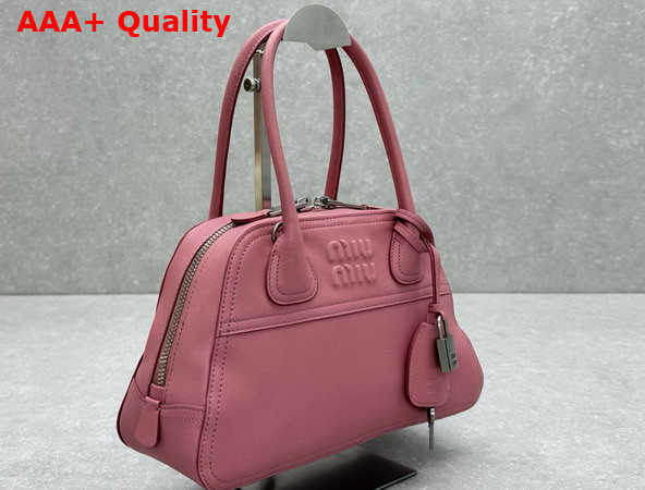 Miu Miu Mini Vivant Nappa Leather Bag in Pink 5BB200 Replica