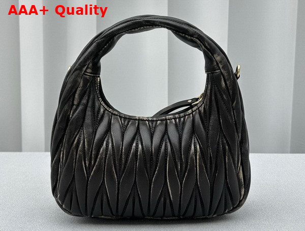 Miu Miu Miu Wander Matelasse Nappa Leather Mini Hobo Bag in Brown Replica