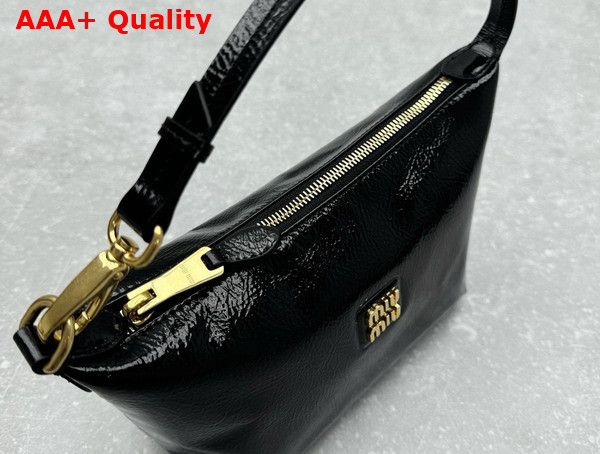 Miu Miu Naplak Patent Leather Pouch in Black 5NE841 Replica