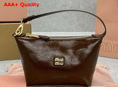 Miu Miu Naplak Patent Leather Pouch in Palisander 5NE841 Replica