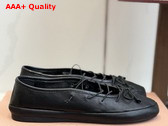 Miu Miu Nappa Leather Ballerinas in Black 5F636E Replica