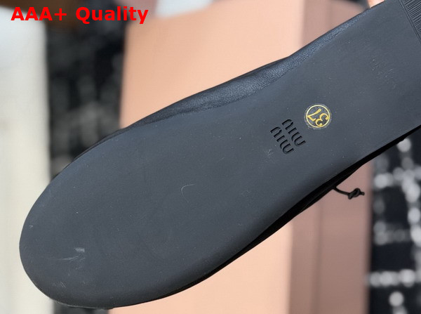 Miu Miu Nappa Leather Ballerinas in Black 5F636E Replica