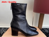 Miu Miu Nappa Leather Booties in Black 5T557E Replica