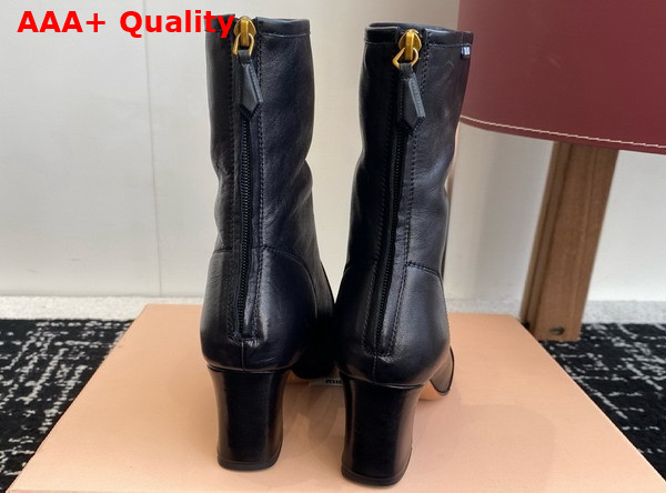 Miu Miu Nappa Leather Booties in Black 5T557E Replica
