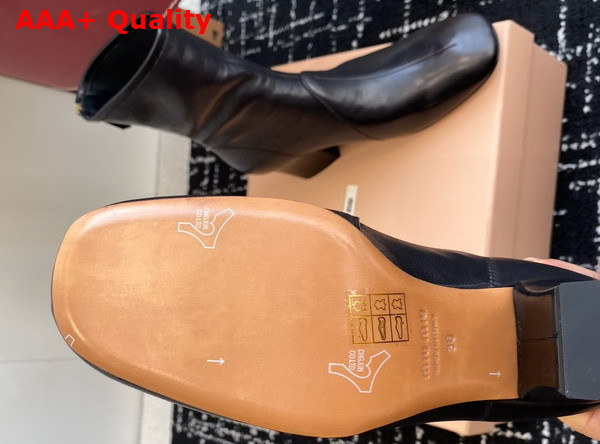 Miu Miu Nappa Leather Booties in Black 5T557E Replica