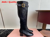 Miu Miu Nappa Leather Boots with Buckle in Black 5W548E Replica