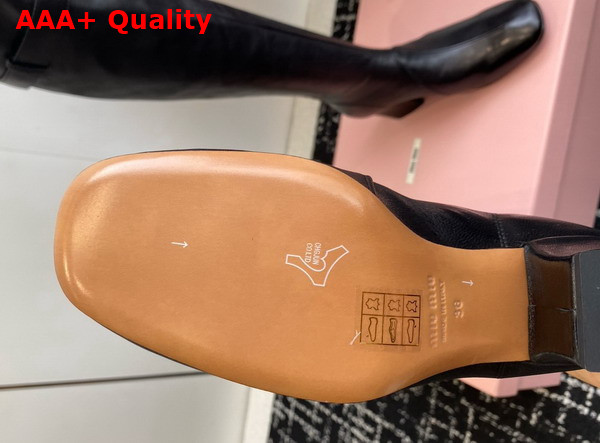 Miu Miu Nappa Leather Boots with Buckle in Black 5W548E Replica