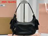 Miu Miu Nappa Leather Pocket Bag in Black Replica