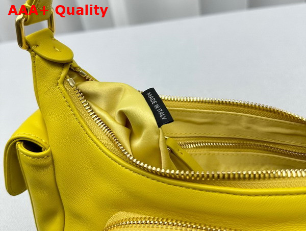 Miu Miu Nappa Leather Pocket Bag in Citron Yellow Replica
