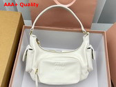 Miu Miu Nappa Leather Pocket Bag in White Replica
