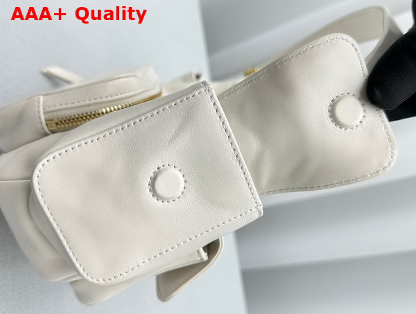 Miu Miu Nappa Leather Pocket Bag in White Replica