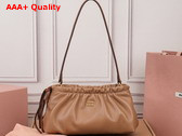 Miu Miu Nappa Leather Pouch Powder Caramel and Oak 5NE030 Replica