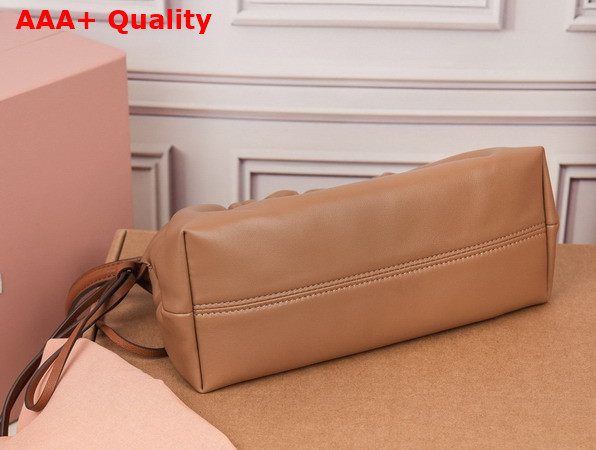 Miu Miu Nappa Leather Pouch Powder Caramel and Oak 5NE030 Replica